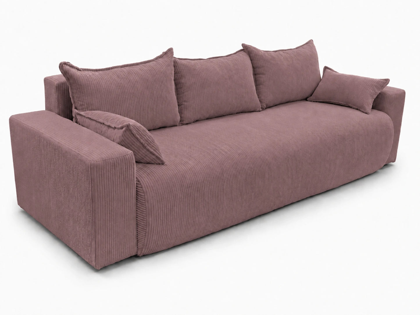 Sofa Nola – nowoczesna sofa rozkładana 3-osobowa, tkanina sztruksowa Poso