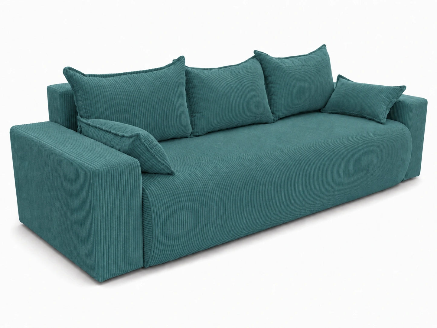 Sofa Nola – nowoczesna sofa rozkładana 3-osobowa, tkanina sztruksowa Poso