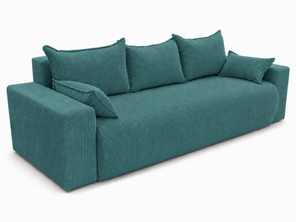 Sofa Nola – nowoczesna sofa rozkładana 3-osobowa, tkanina sztruksowa Poso