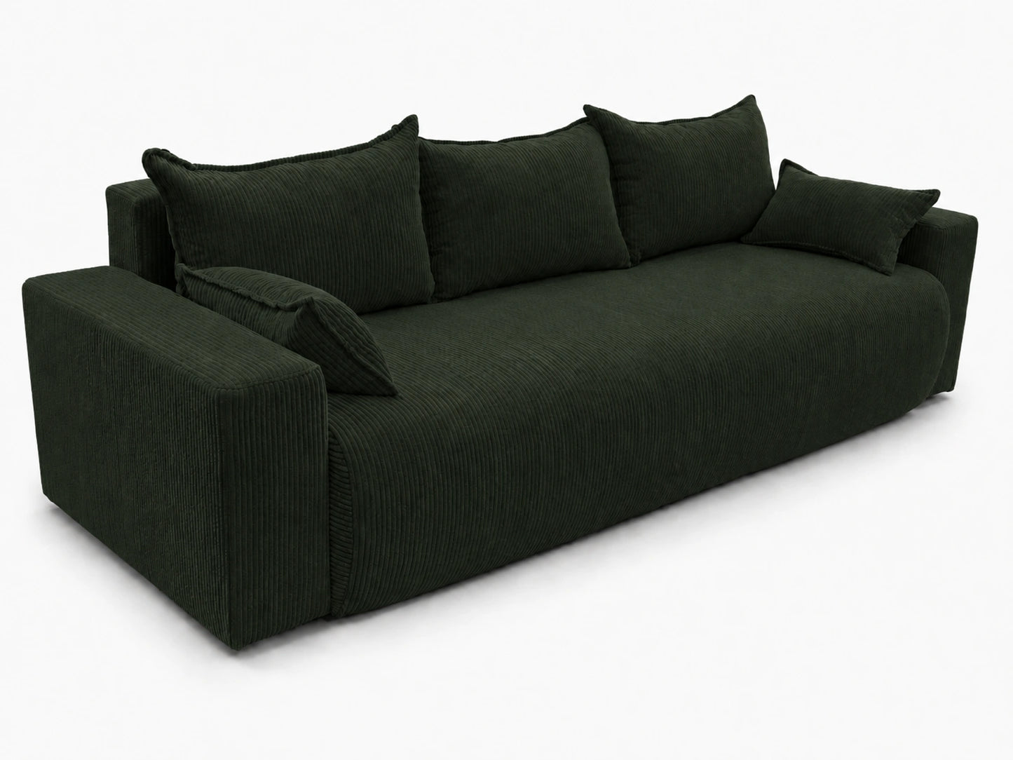 Sofa Nola – nowoczesna sofa rozkładana 3-osobowa, tkanina sztruksowa Poso