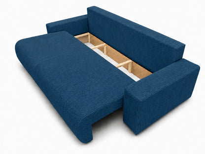 Sofa Nola – nowoczesna sofa rozkładana 3-osobowa, tkanina sztruksowa Poso