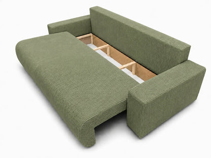 Sofa Nola – nowoczesna sofa rozkładana 3-osobowa, tkanina sztruksowa Poso