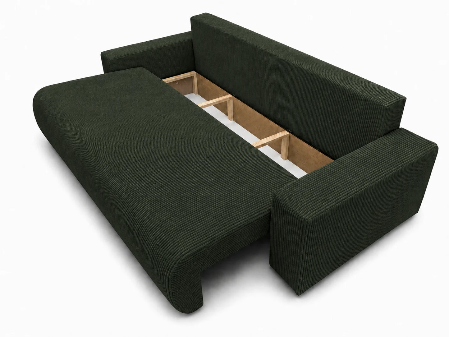 Sofa Nola – nowoczesna sofa rozkładana 3-osobowa, tkanina sztruksowa Poso