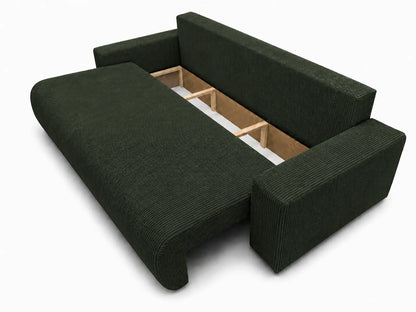 Sofa Nola – nowoczesna sofa rozkładana 3-osobowa, tkanina sztruksowa Poso