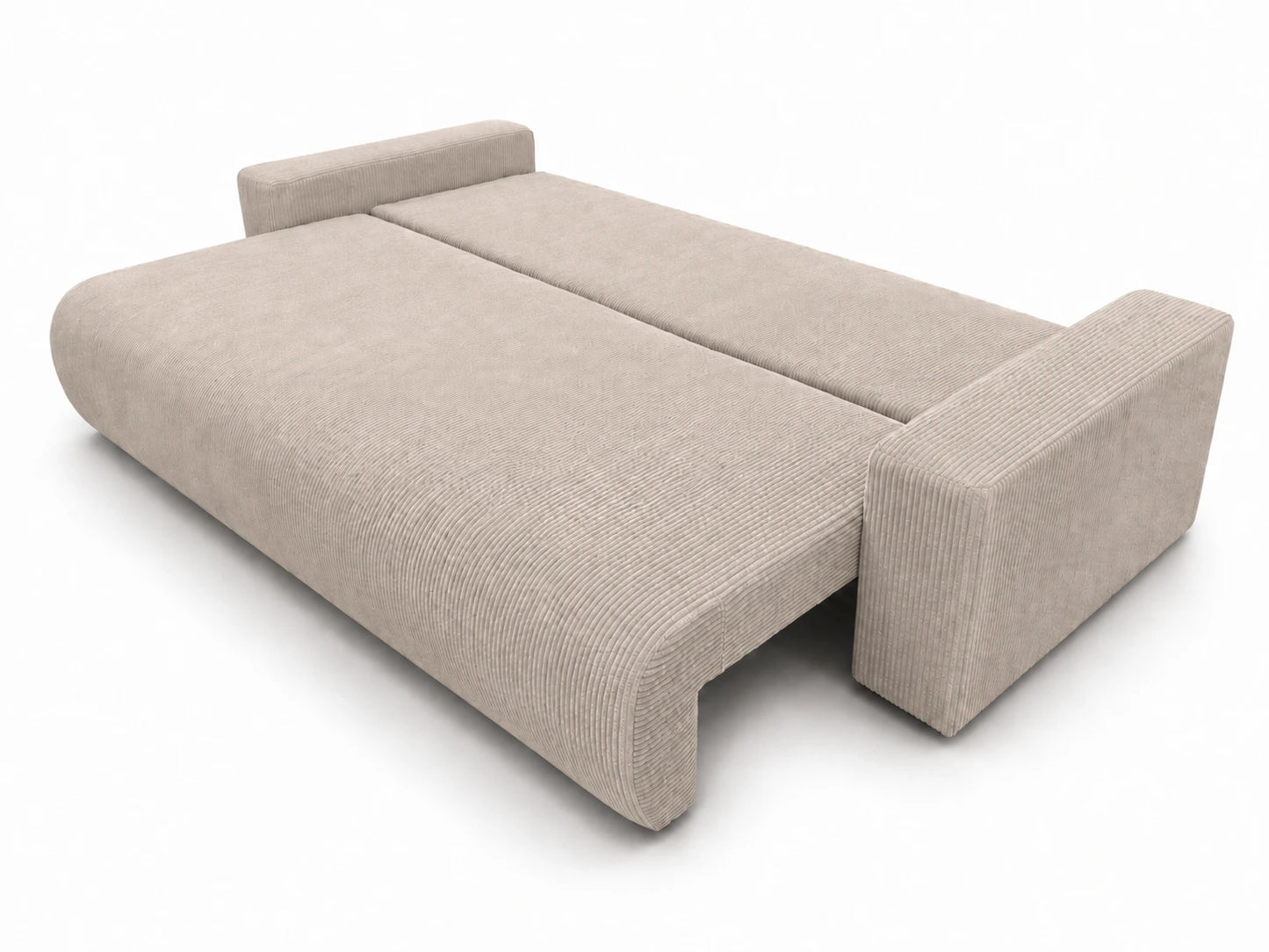 Sofa Nola – nowoczesna sofa rozkładana 3-osobowa, tkanina sztruksowa Poso