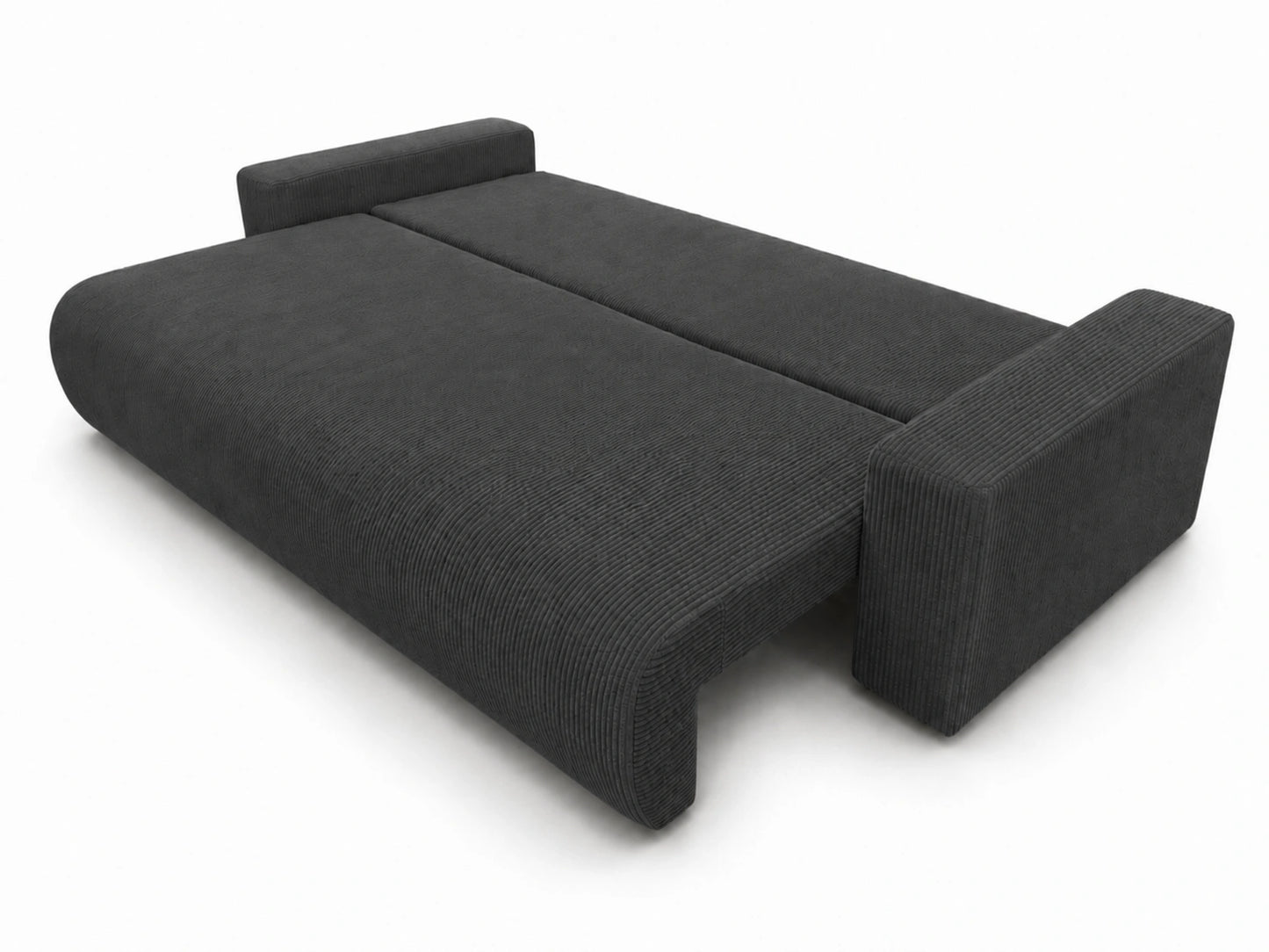 Sofa Nola – nowoczesna sofa rozkładana 3-osobowa, tkanina sztruksowa Poso