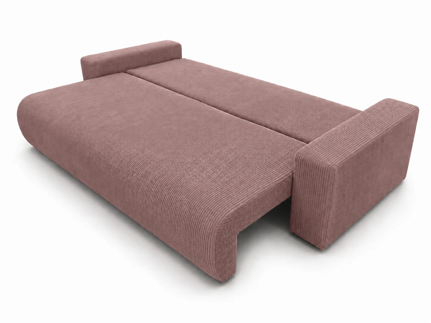 Sofa Nola – nowoczesna sofa rozkładana 3-osobowa, tkanina sztruksowa Poso