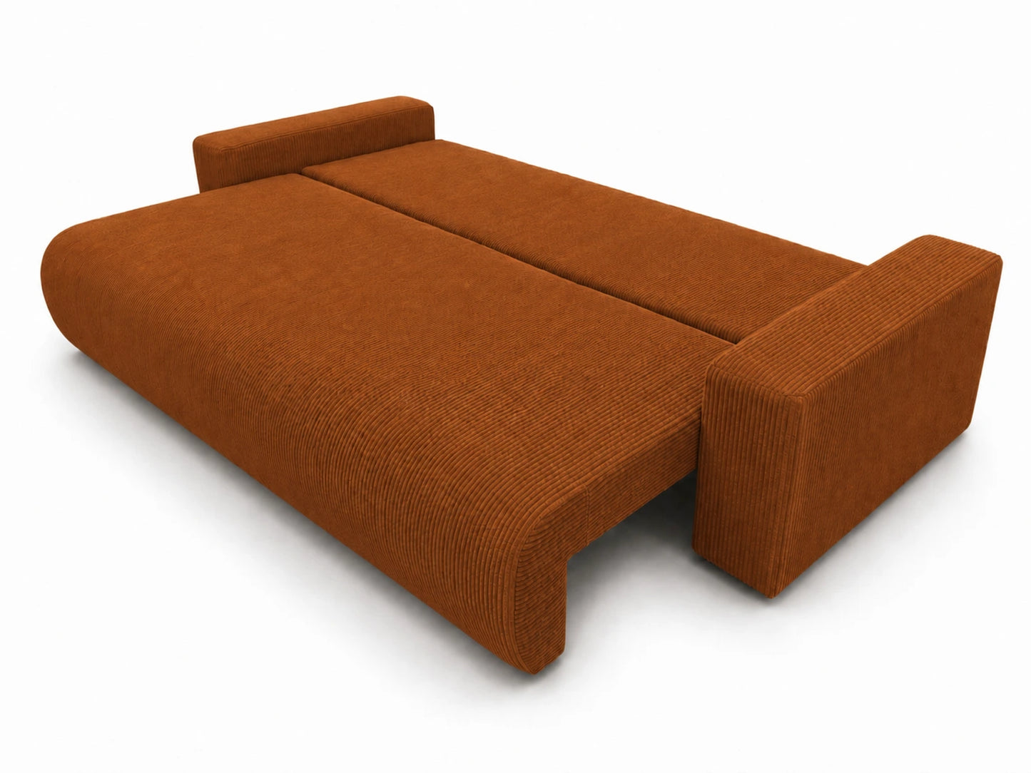 Sofa Nola – nowoczesna sofa rozkładana 3-osobowa, tkanina sztruksowa Poso