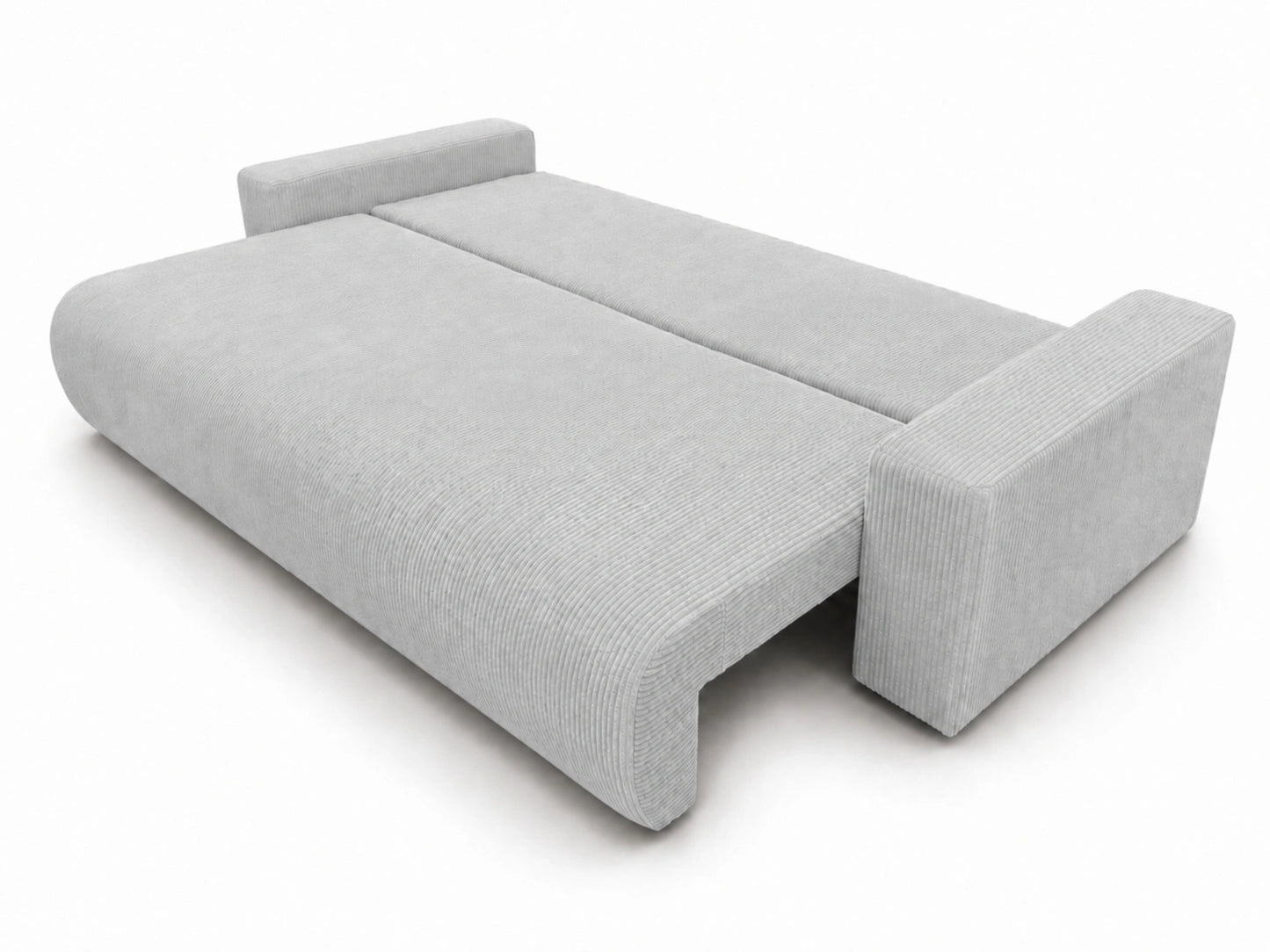 Sofa Nola – nowoczesna sofa rozkładana 3-osobowa, tkanina sztruksowa Poso