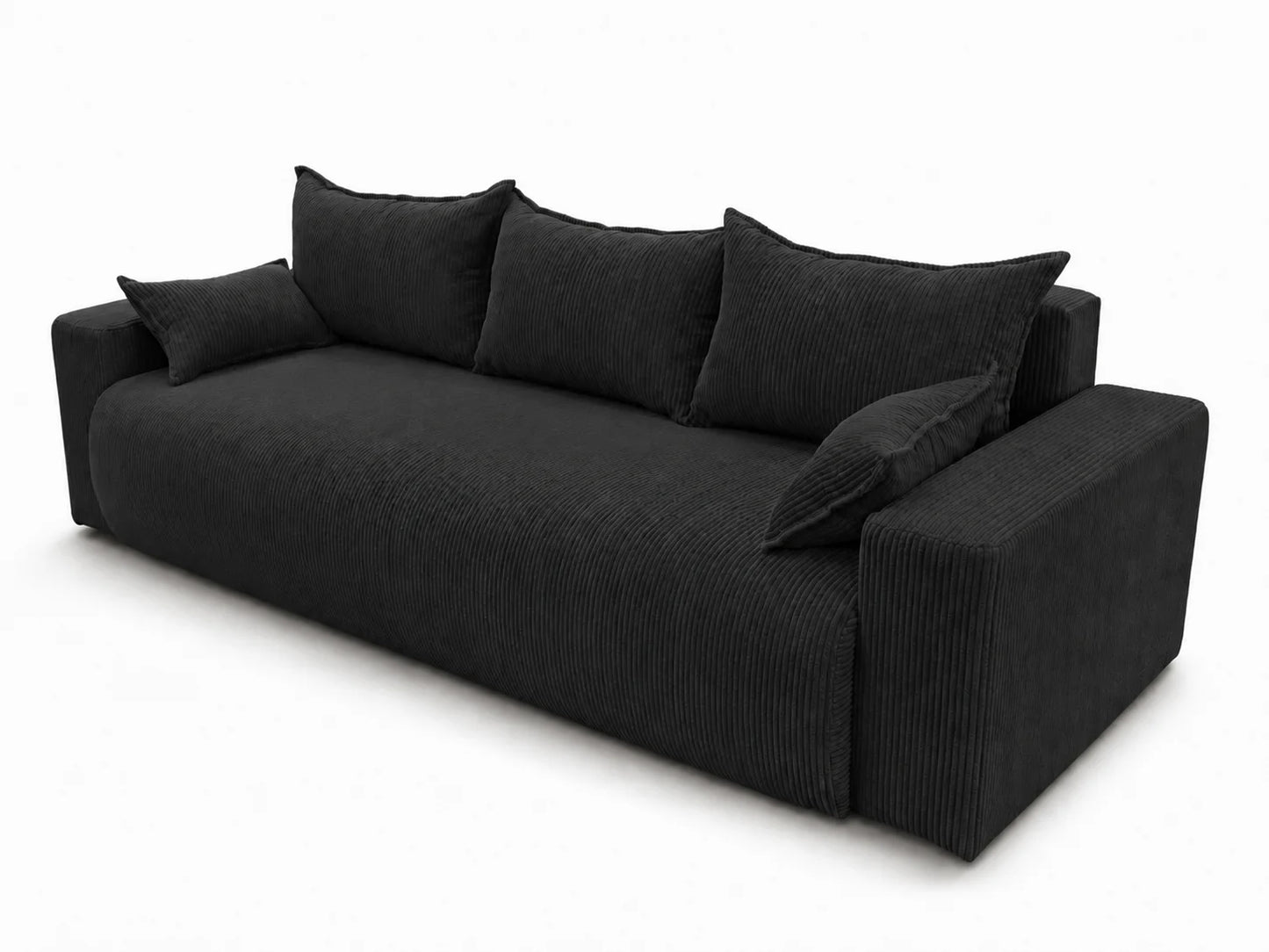 Sofa Nola – nowoczesna sofa rozkładana 3-osobowa, tkanina sztruksowa Poso