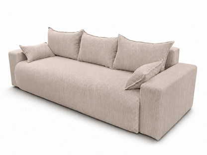 Sofa Nola – nowoczesna sofa rozkładana 3-osobowa, tkanina sztruksowa Poso