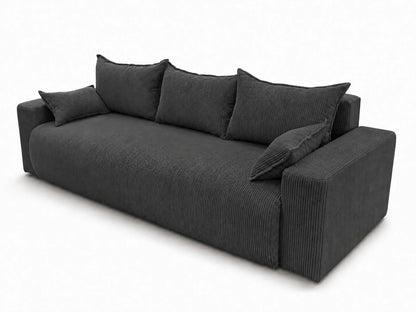 Sofa Nola – nowoczesna sofa rozkładana 3-osobowa, tkanina sztruksowa Poso