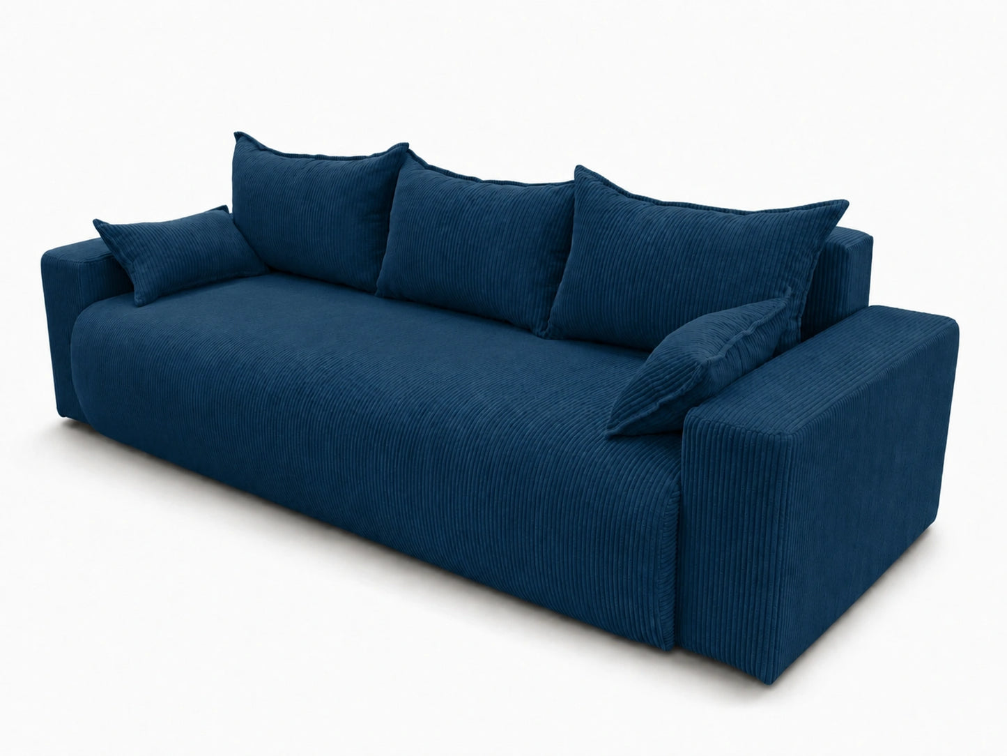 Sofa Nola – nowoczesna sofa rozkładana 3-osobowa, tkanina sztruksowa Poso
