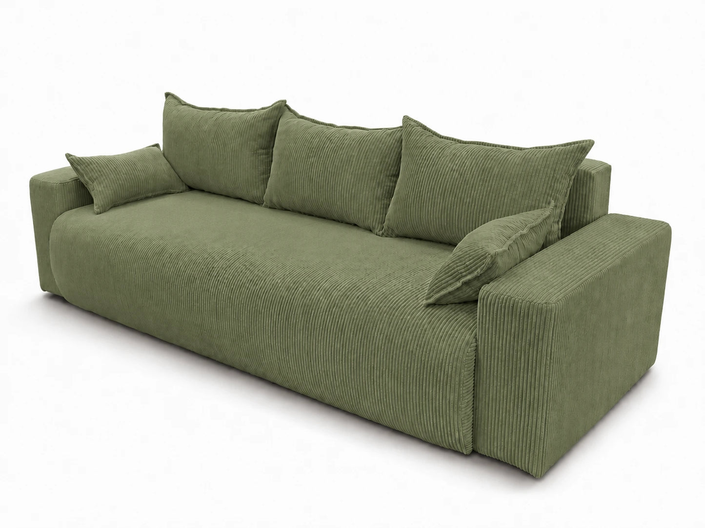 Sofa Nola – nowoczesna sofa rozkładana 3-osobowa, tkanina sztruksowa Poso