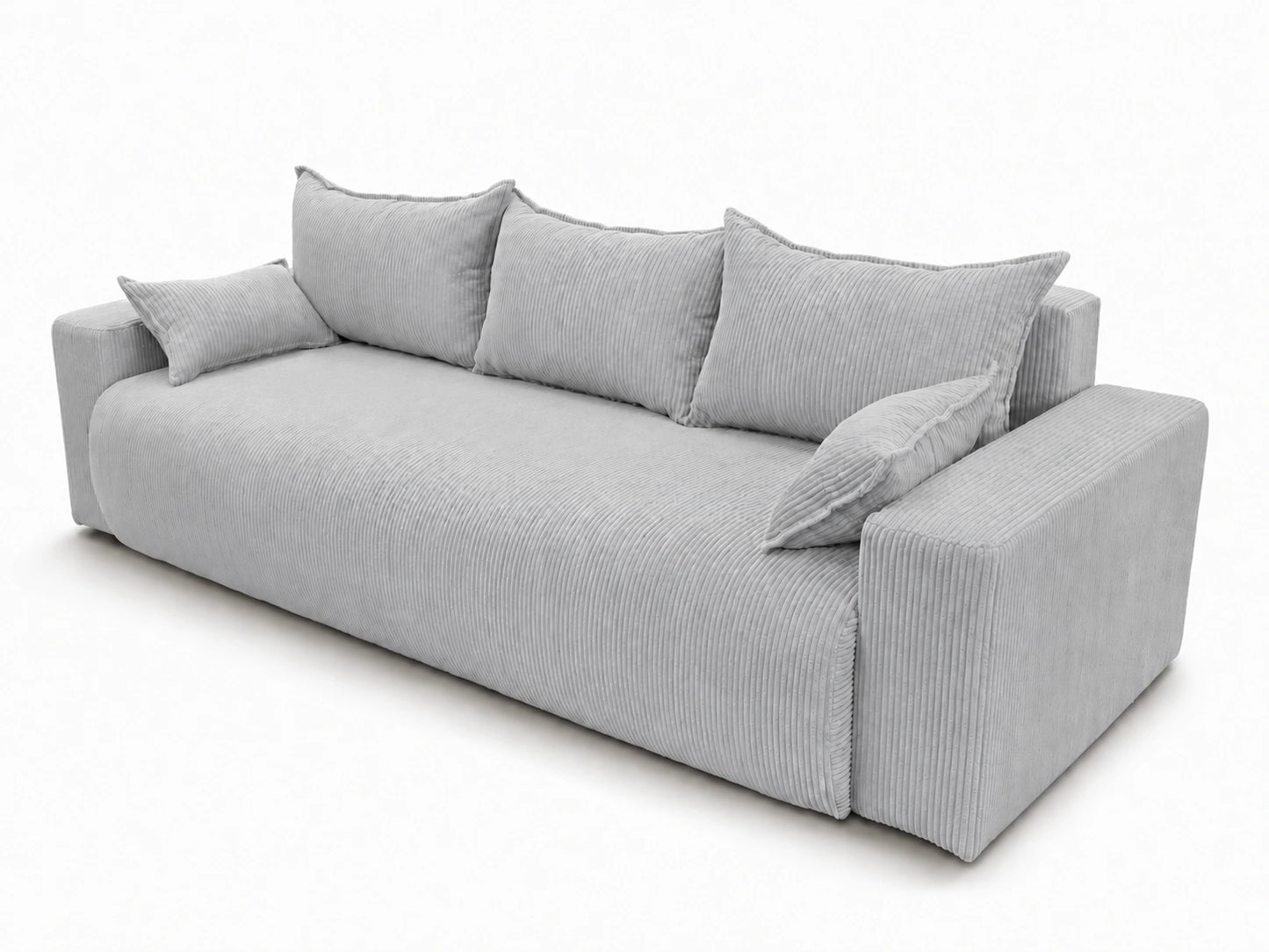 Sofa Nola – nowoczesna sofa rozkładana 3-osobowa, tkanina sztruksowa Poso