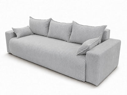 Sofa Nola – nowoczesna sofa rozkładana 3-osobowa, tkanina sztruksowa Poso