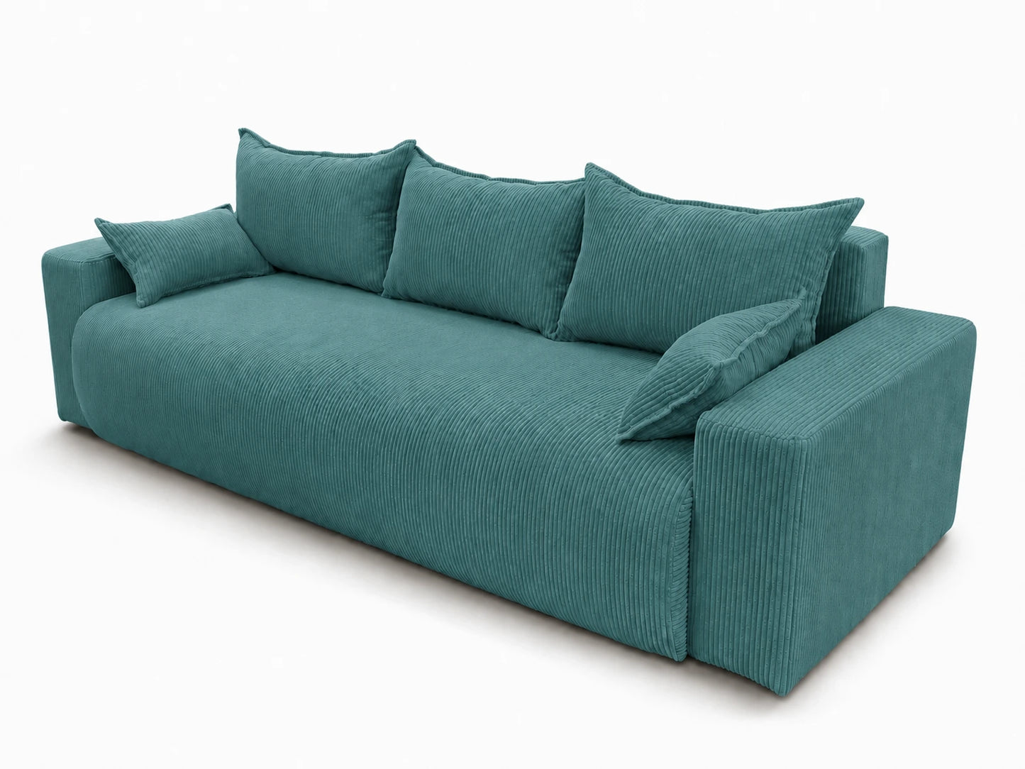 Sofa Nola – nowoczesna sofa rozkładana 3-osobowa, tkanina sztruksowa Poso