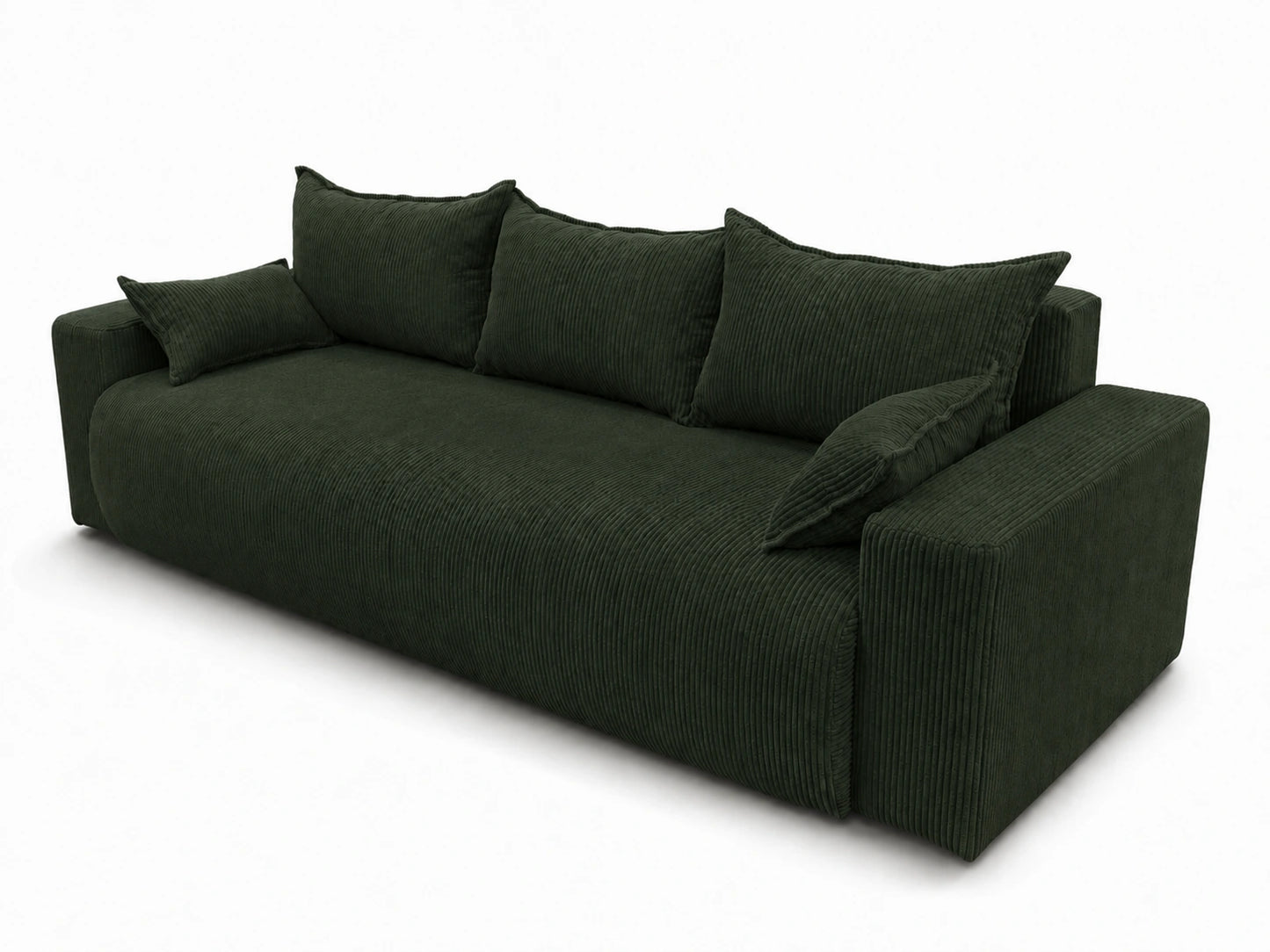 Sofa Nola – nowoczesna sofa rozkładana 3-osobowa, tkanina sztruksowa Poso