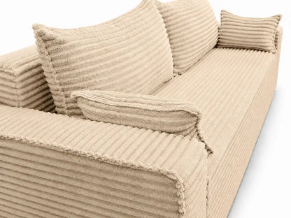 Sofa RENA 3-osobowa wolnostojąca – Sztruksowa, pojemnik, funkcja spania