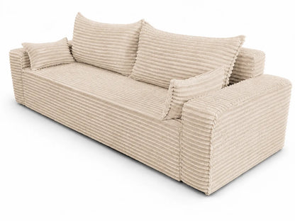 Sofa RENA 3-osobowa wolnostojąca – Sztruksowa, pojemnik, funkcja spania