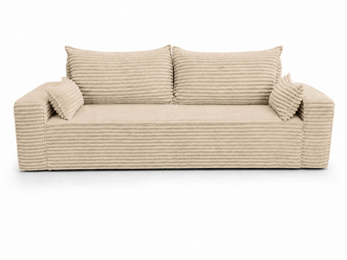 Sofa RENA 3-osobowa wolnostojąca – Sztruksowa, pojemnik, funkcja spania