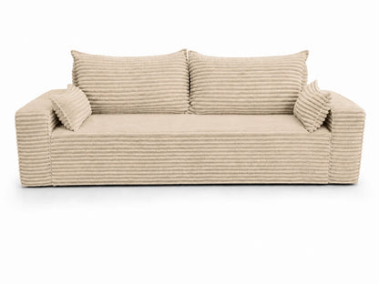 Sofa RENA 3-osobowa wolnostojąca – Sztruksowa, pojemnik, funkcja spania