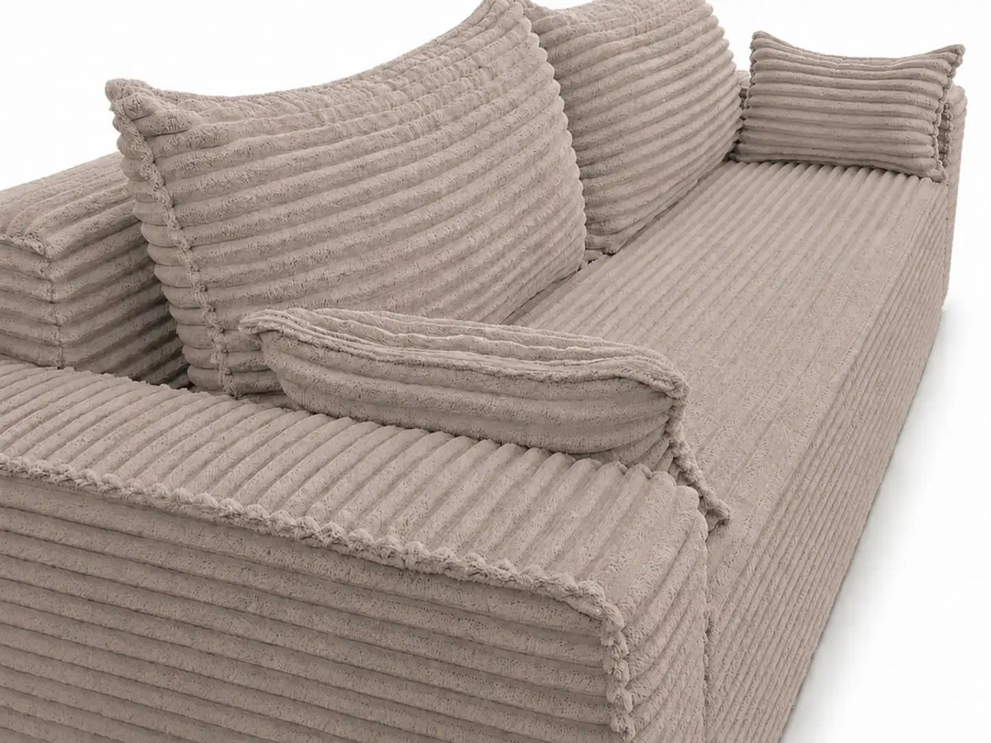 Sofa RENA 3-osobowa wolnostojąca – Sztruksowa, pojemnik, funkcja spania