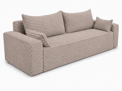 Sofa RENA 3-osobowa wolnostojąca – Sztruksowa, pojemnik, funkcja spania