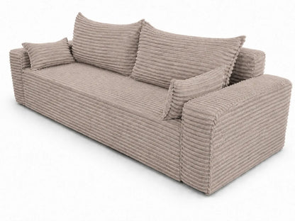 Sofa RENA 3-osobowa wolnostojąca – Sztruksowa, pojemnik, funkcja spania