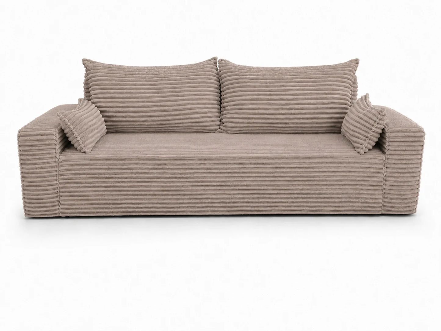 Sofa RENA 3-osobowa wolnostojąca – Sztruksowa, pojemnik, funkcja spania