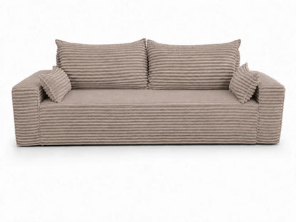 Sofa RENA 3-osobowa wolnostojąca – Sztruksowa, pojemnik, funkcja spania