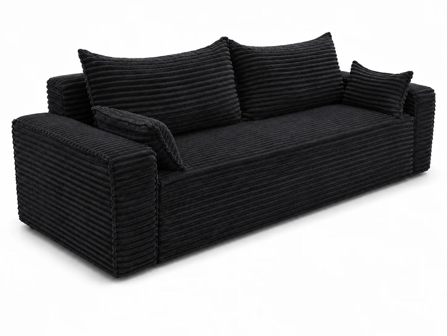 Sofa RENA 3-osobowa wolnostojąca – Sztruksowa, pojemnik, funkcja spania
