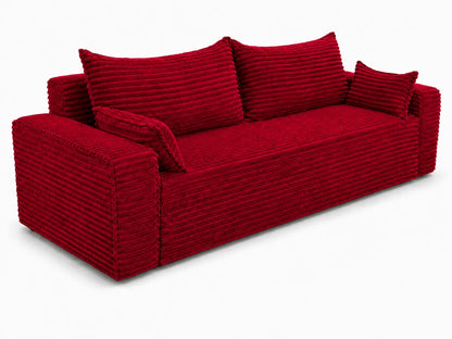 Sofa RENA 3-osobowa wolnostojąca – Sztruksowa, pojemnik, funkcja spania