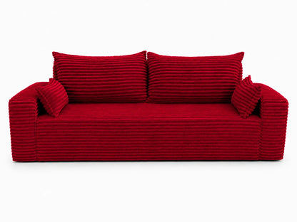Sofa RENA 3-osobowa wolnostojąca – Sztruksowa, pojemnik, funkcja spania
