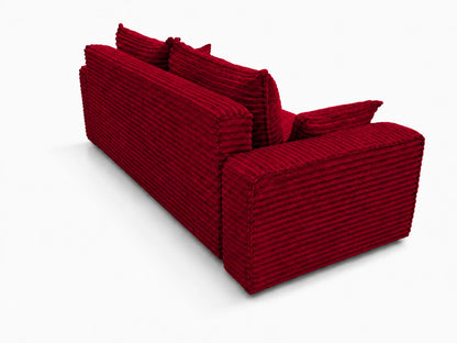 Sofa RENA 3-osobowa wolnostojąca – Sztruksowa, pojemnik, funkcja spania
