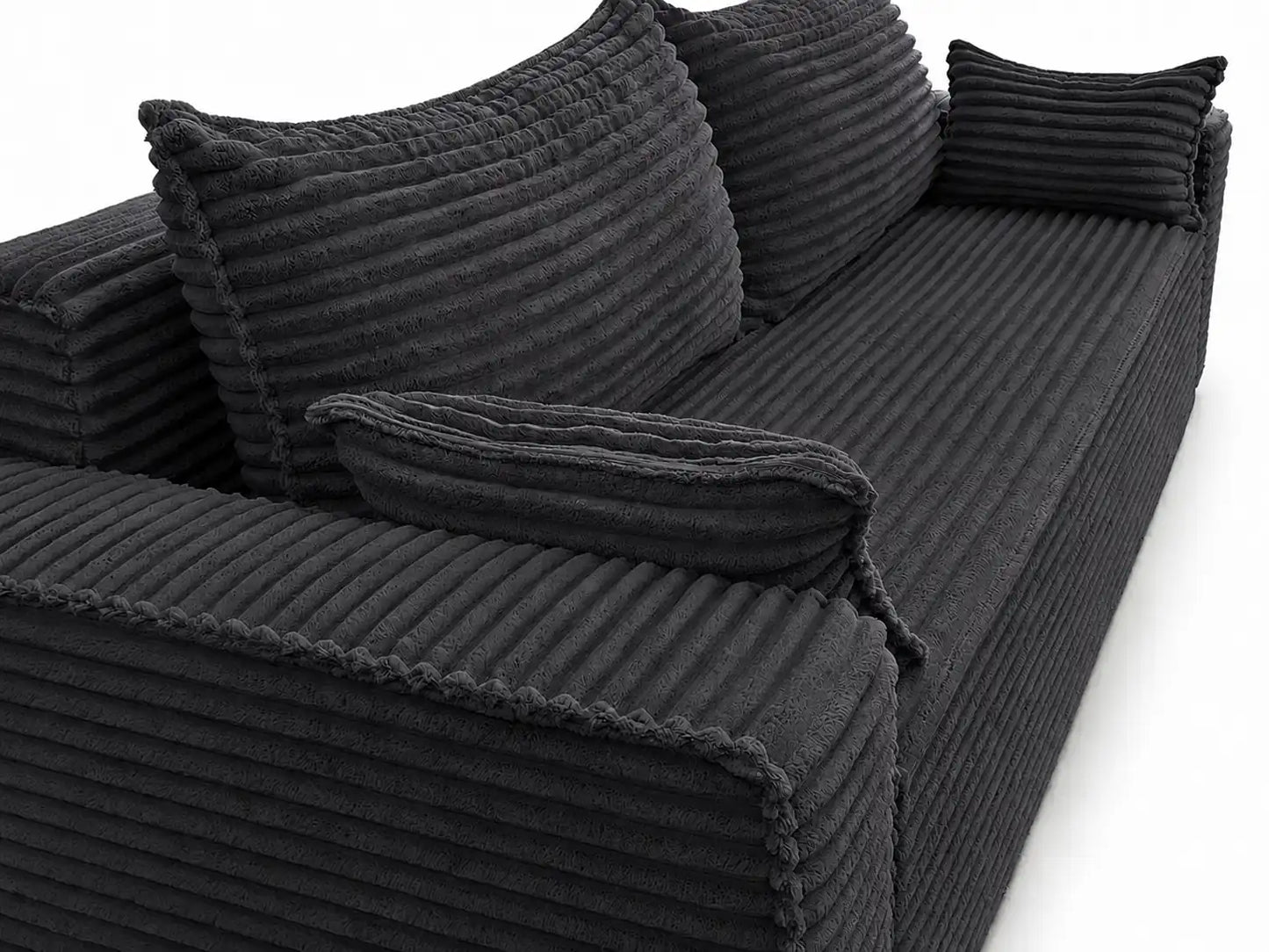 Sofa RENA 3-osobowa wolnostojąca – Sztruksowa, pojemnik, funkcja spania