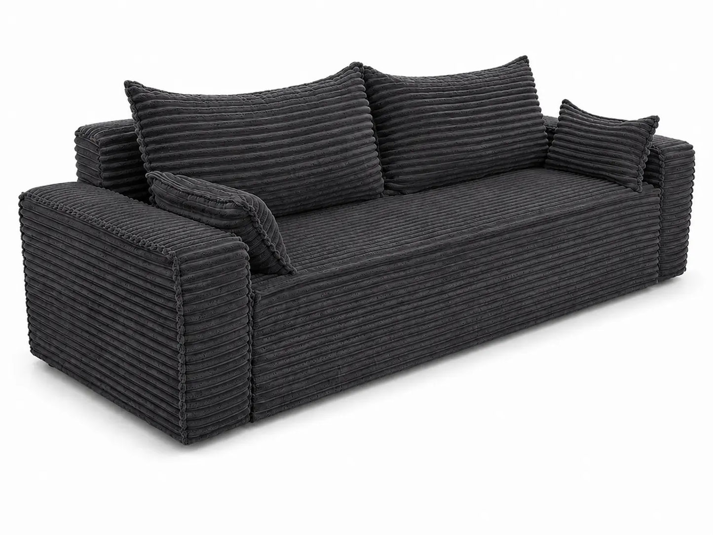 Sofa RENA 3-osobowa wolnostojąca – Sztruksowa, pojemnik, funkcja spania