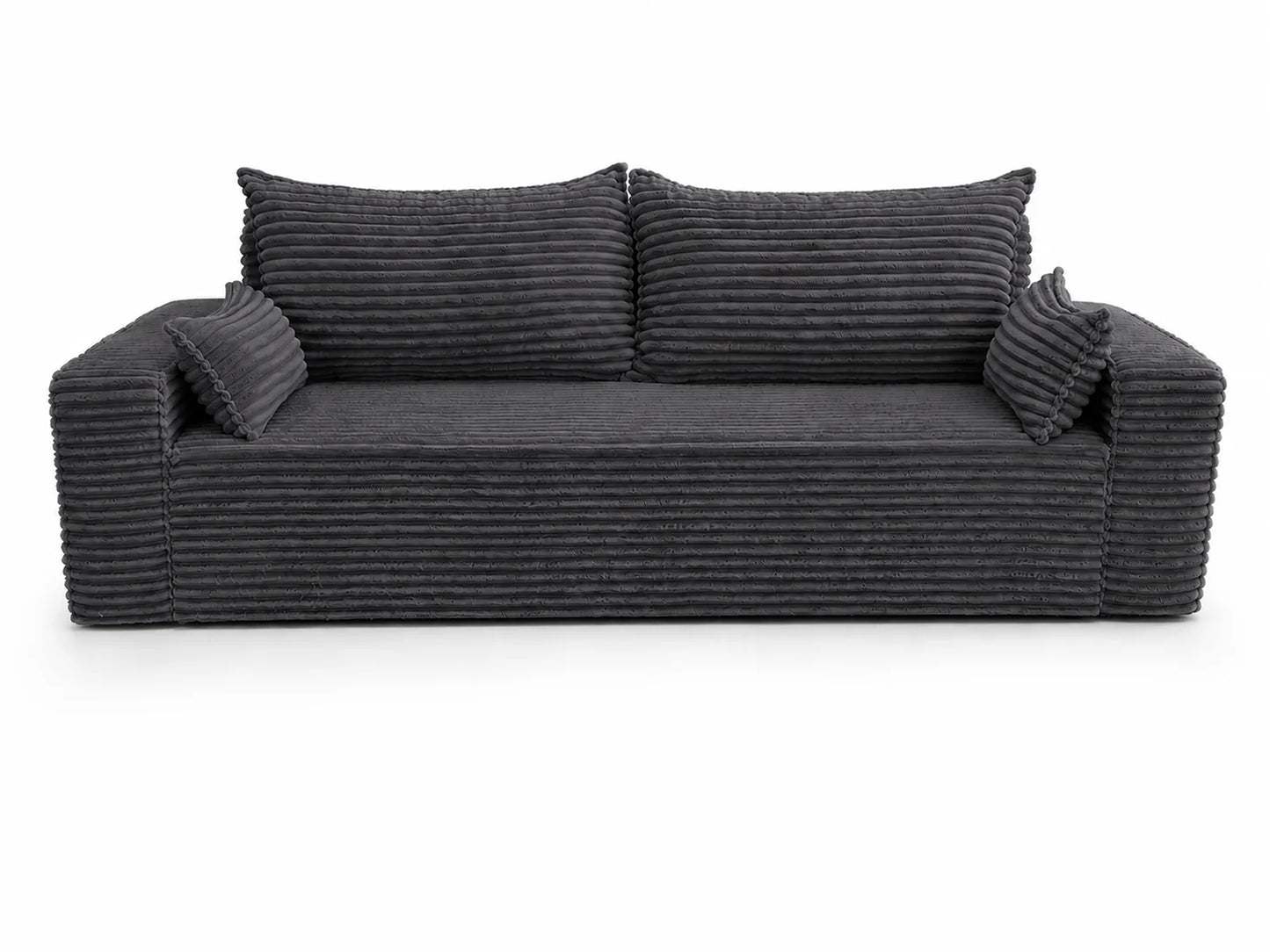 Sofa RENA 3-osobowa wolnostojąca – Sztruksowa, pojemnik, funkcja spania