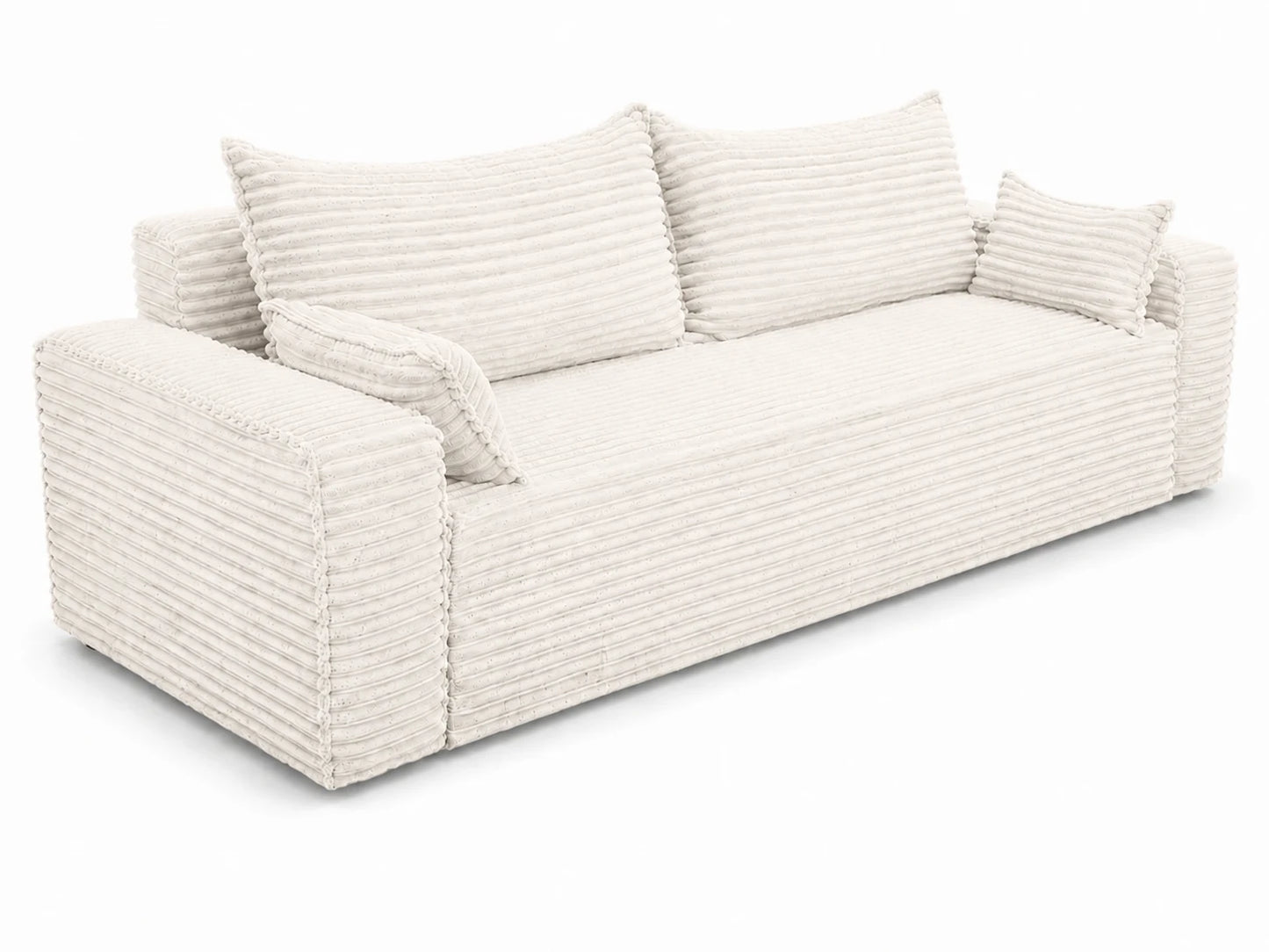 Sofa RENA 3-osobowa wolnostojąca – Sztruksowa, pojemnik, funkcja spania