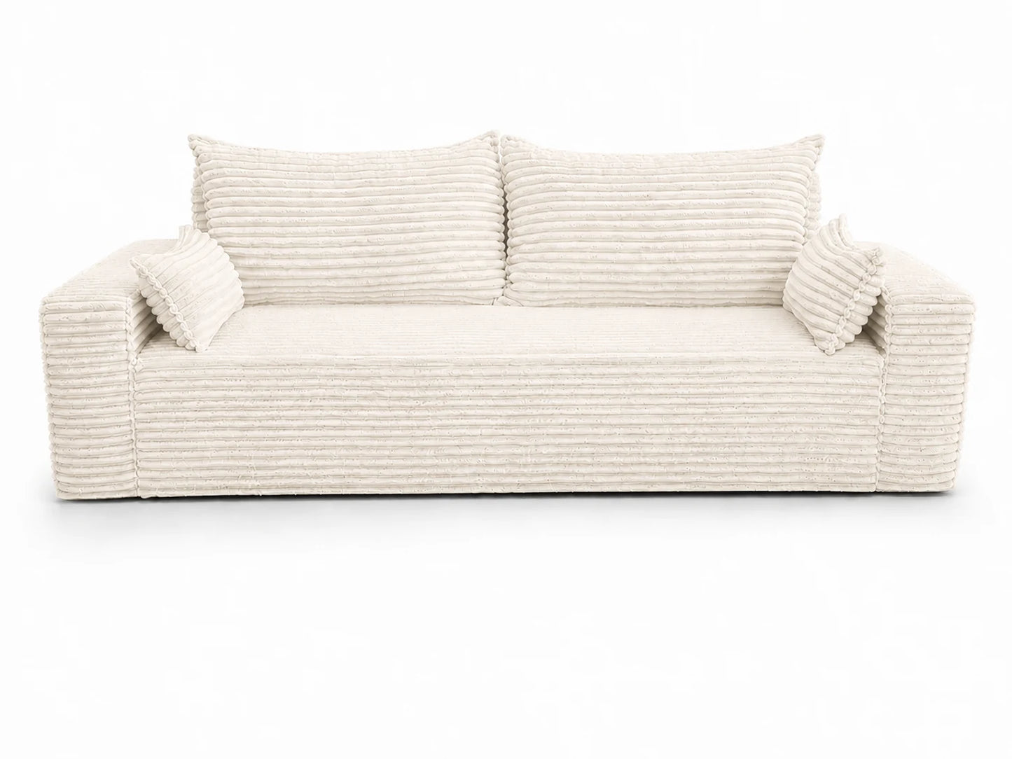 Sofa RENA 3-osobowa wolnostojąca – Sztruksowa, pojemnik, funkcja spania