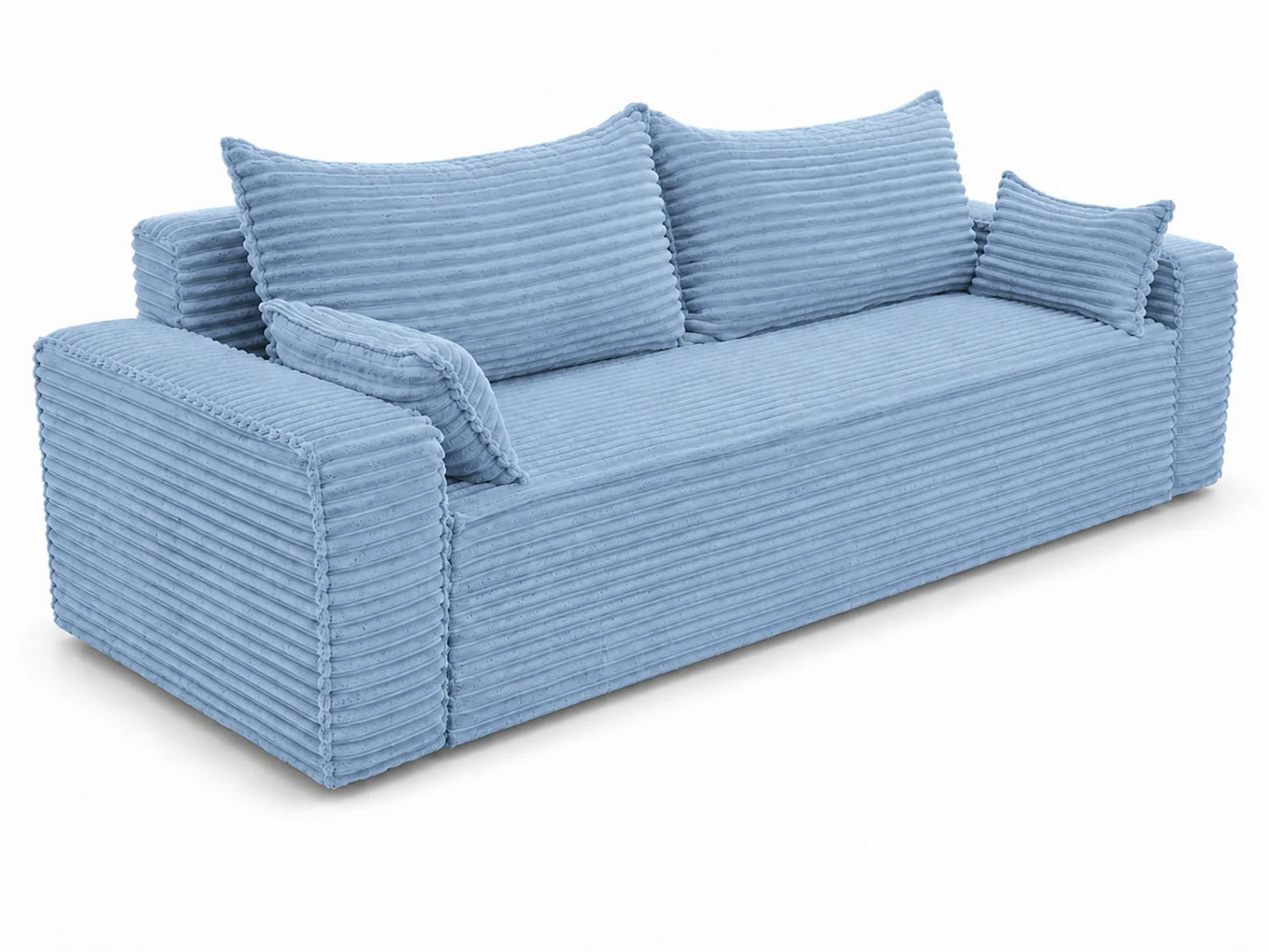 Sofa RENA 3-osobowa wolnostojąca – Sztruksowa, pojemnik, funkcja spania