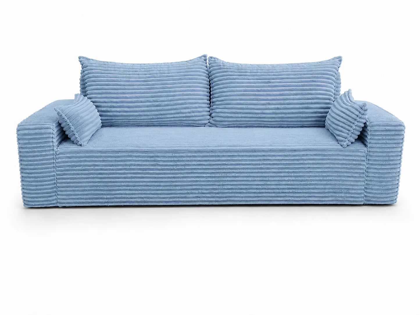 Sofa RENA 3-osobowa wolnostojąca – Sztruksowa, pojemnik, funkcja spania
