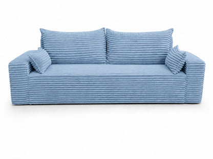 Sofa RENA 3-osobowa wolnostojąca – Sztruksowa, pojemnik, funkcja spania