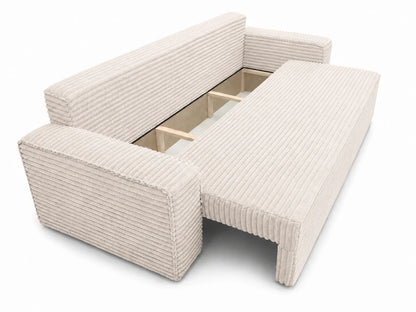 Sofa RENA 3-osobowa wolnostojąca – Sztruksowa, pojemnik, funkcja spania