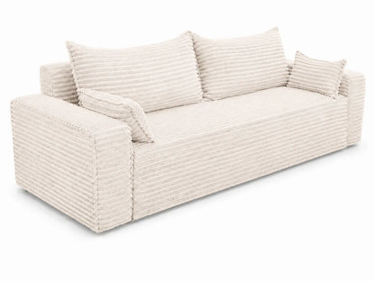 Sofa RENA 3-osobowa wolnostojąca – Sztruksowa, pojemnik, funkcja spania