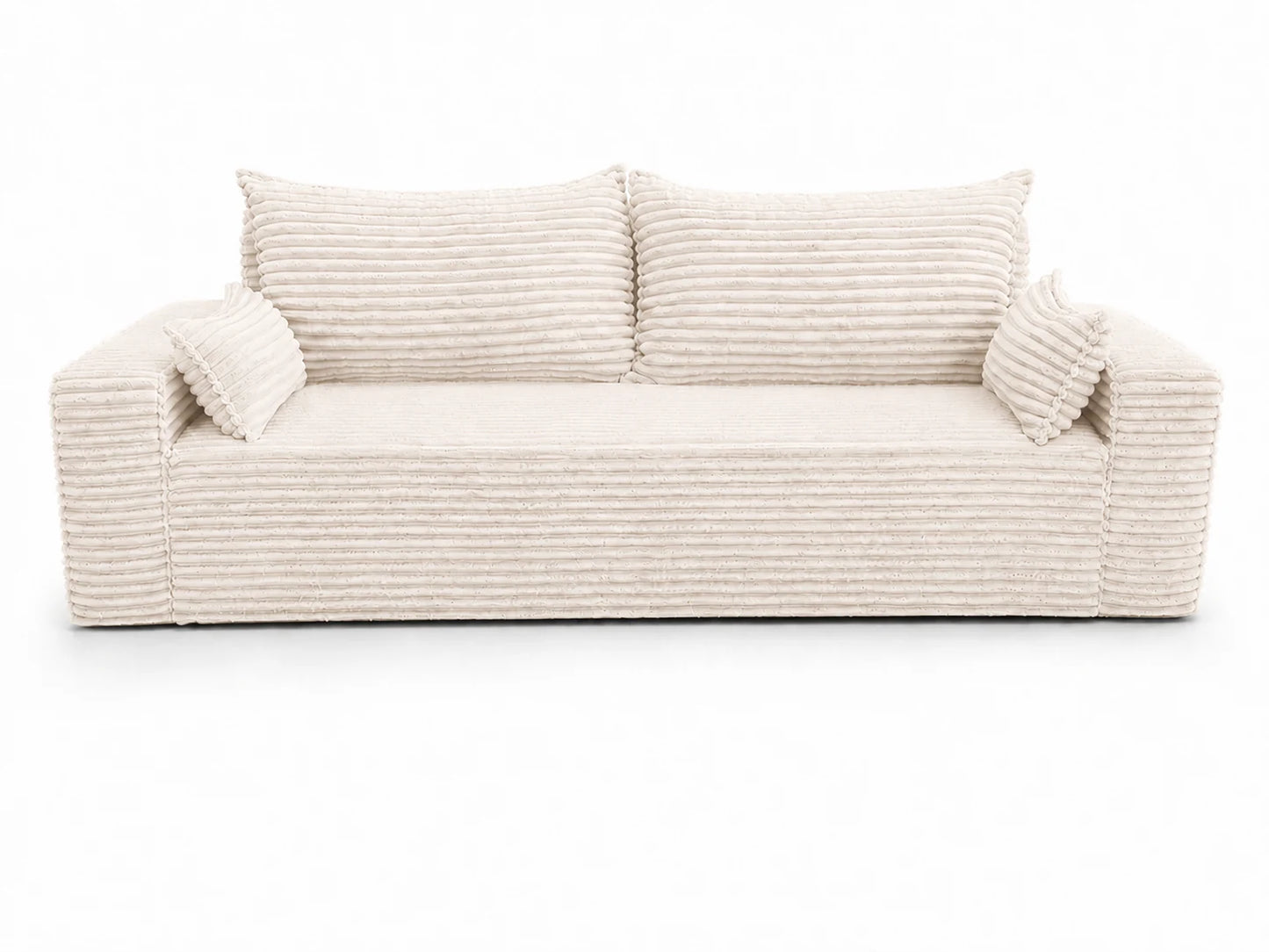 Sofa RENA 3-osobowa wolnostojąca – Sztruksowa, pojemnik, funkcja spania