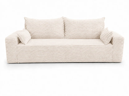 Sofa RENA 3-osobowa wolnostojąca – Sztruksowa, pojemnik, funkcja spania