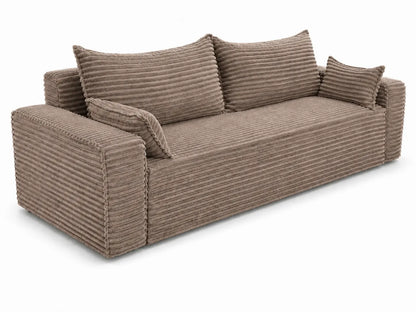 Sofa RENA 3-osobowa wolnostojąca – Sztruksowa, pojemnik, funkcja spania