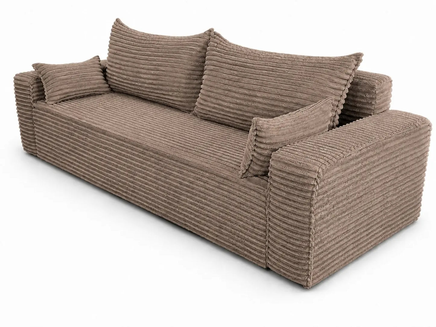 Sofa RENA 3-osobowa wolnostojąca – Sztruksowa, pojemnik, funkcja spania