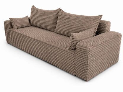 Sofa RENA 3-osobowa wolnostojąca – Sztruksowa, pojemnik, funkcja spania